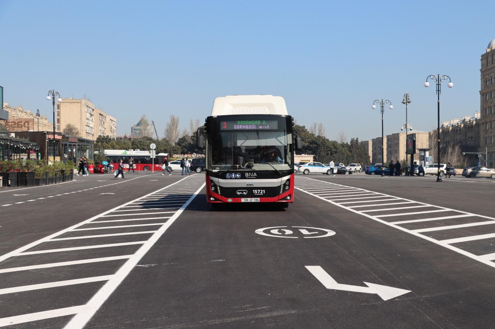 Bu ərazidə avtobusların dayanacağı dəyişdirildi